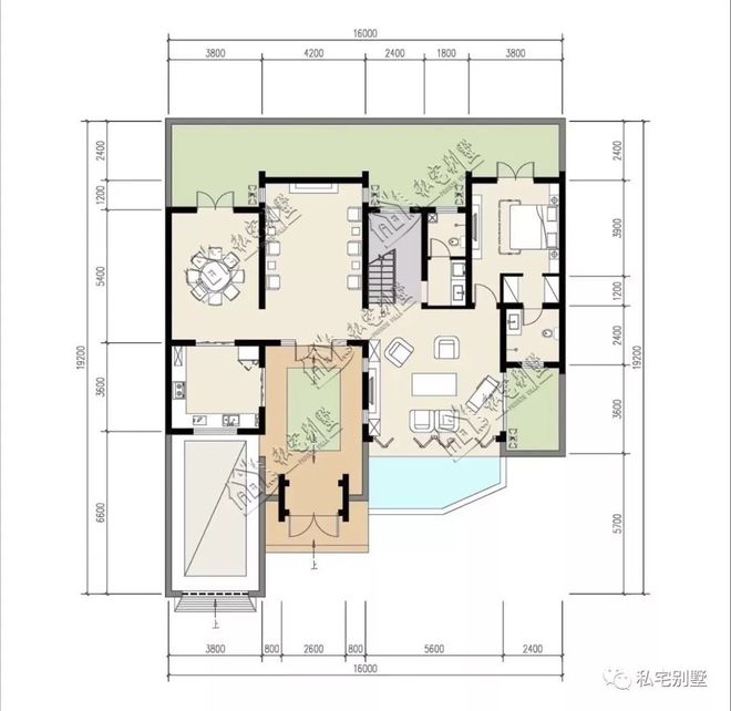 天博小庭院中式两层别墅布局实在太棒了！谁看谁喜欢！(图2)